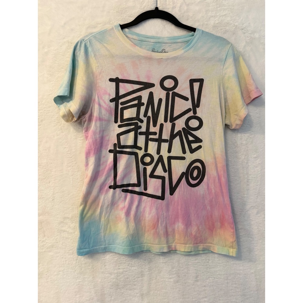 Panic! At The Disco Shirt Large L Tie Dye Band Tee Pastel Graphic Cotton 2016